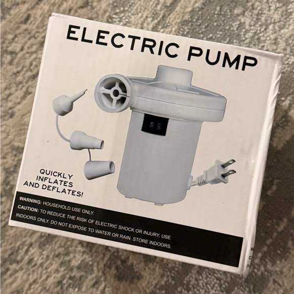 Funboy Electric Inflatable Air Pump Device 120V Installation 3 Nozzles White - Picture 1 of 5
